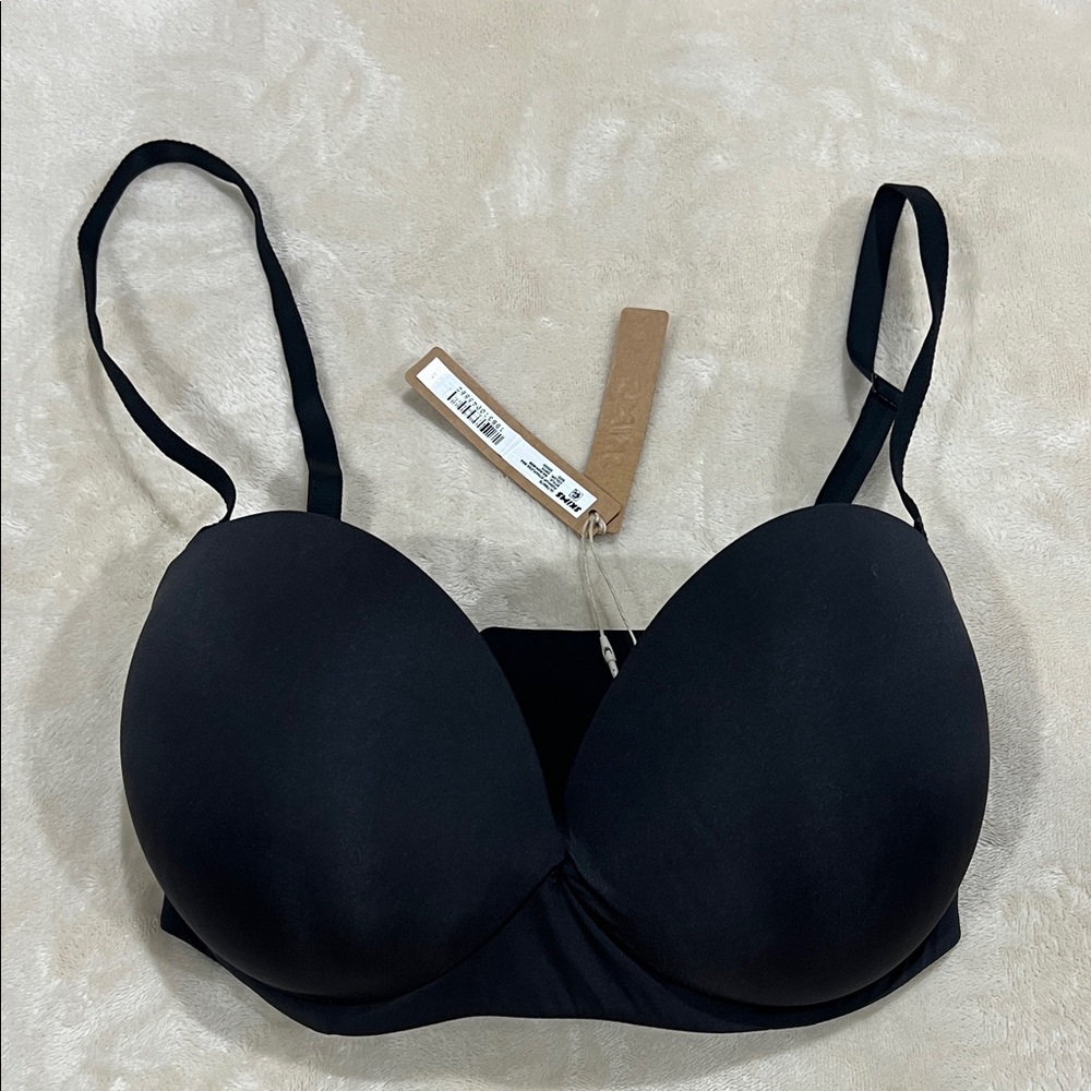 SKIMS Black Padded T-Shirt Bra